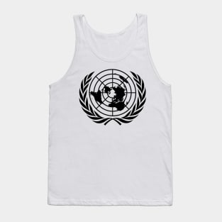 Emblem of the United Nations (Black on white) Tank Top